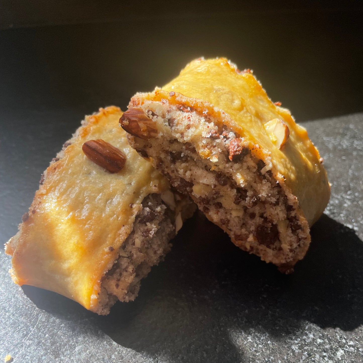 chocolate almond & caraway seeds