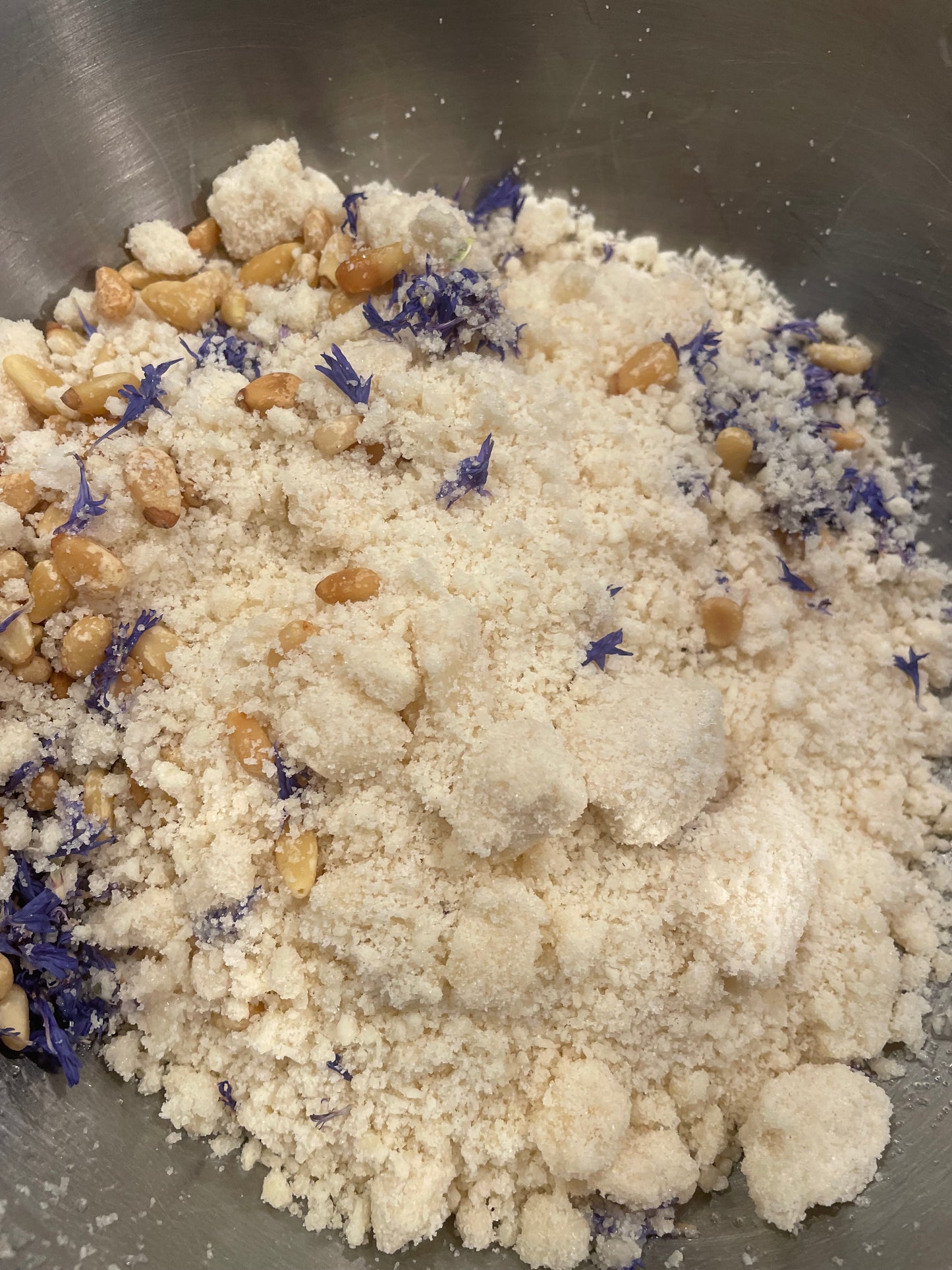 orange blossom water & pine nuts